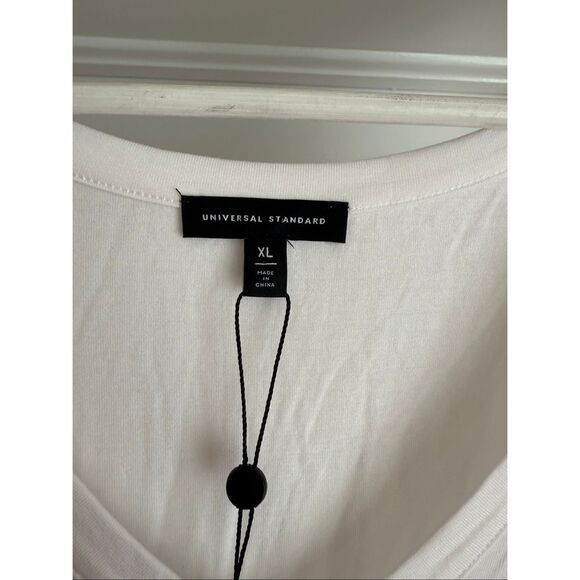 Universal Standard White Martha V-Neck Stovepipe Sleeve T-Shirt sz XL NWT - Picture 8 of 12
